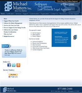 Michael Matters Inc. Software for Lawyers, Law Firms and Legal Agencies